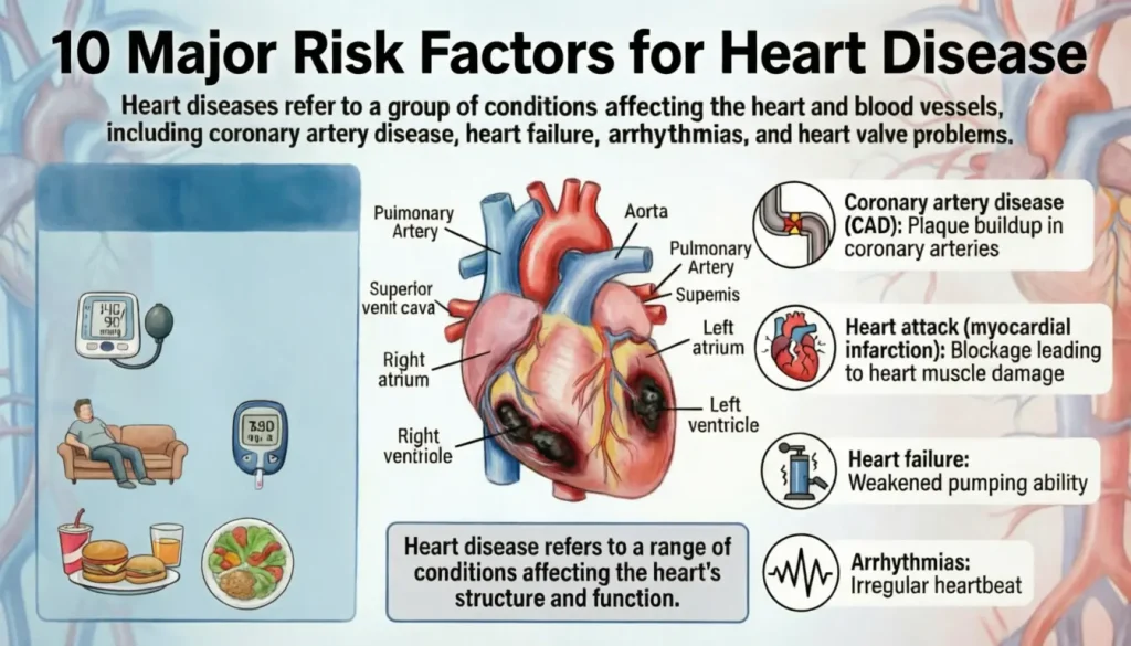 10 major risk factors for heart disease