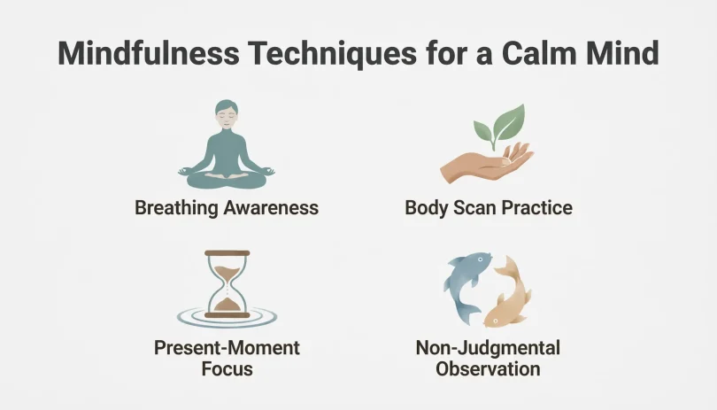 mindfulness techniques for a calm mind