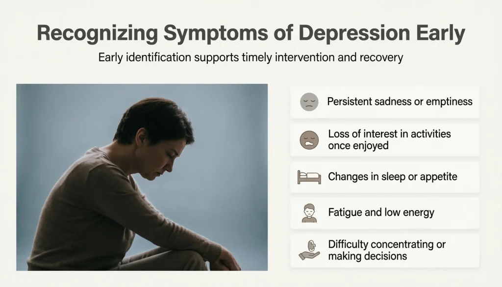 what is recognizing symptoms of depression early