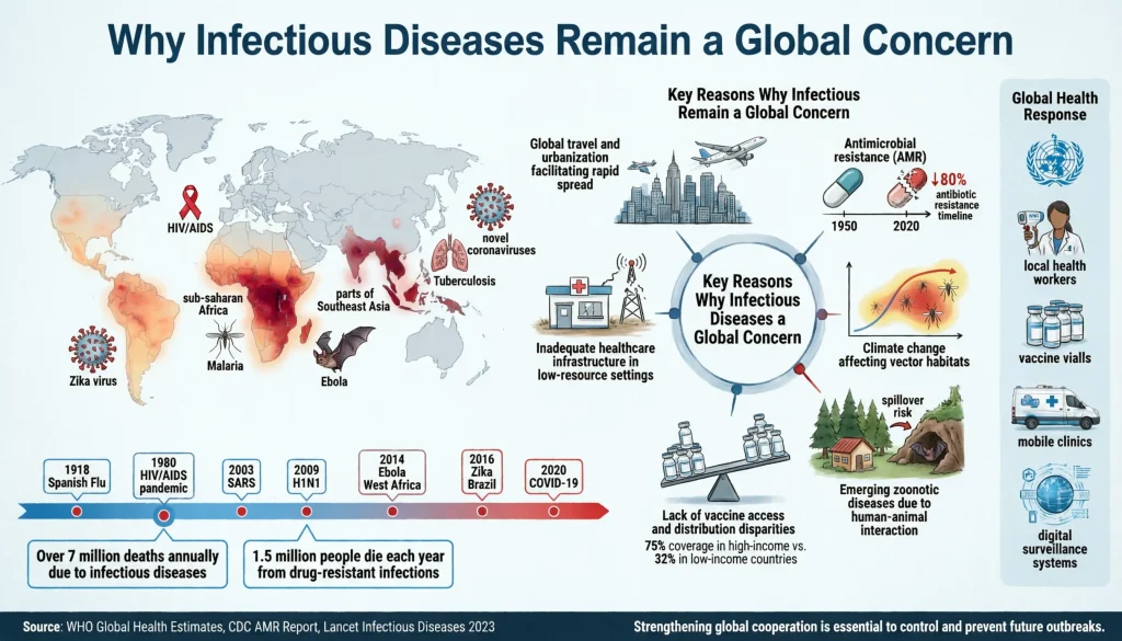why infectious diseases remain a global concern