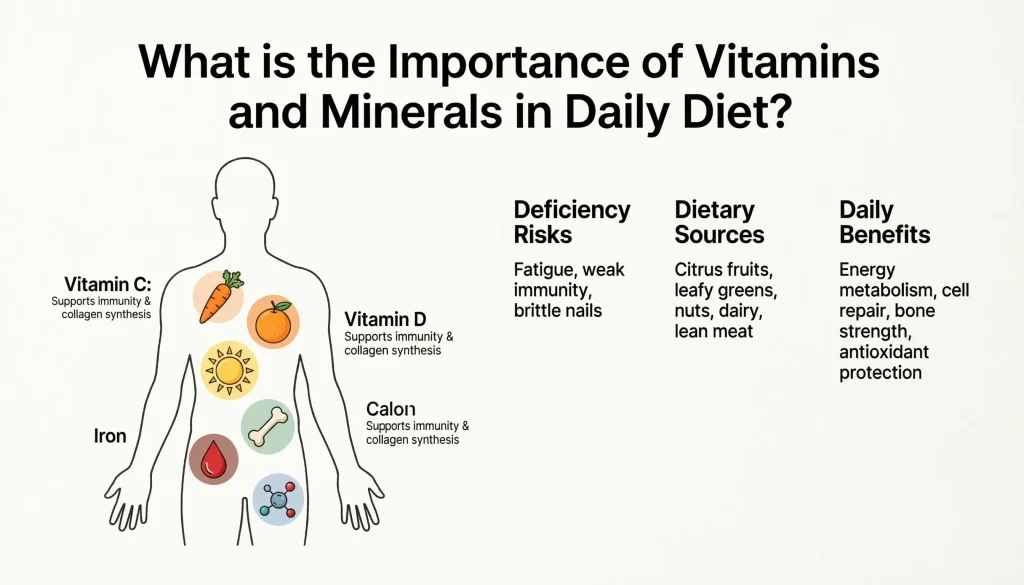 what is the importance of vitamins and minerals in daily diet