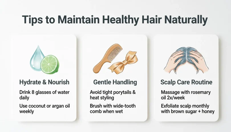 tips to maintain healthy hair naturally